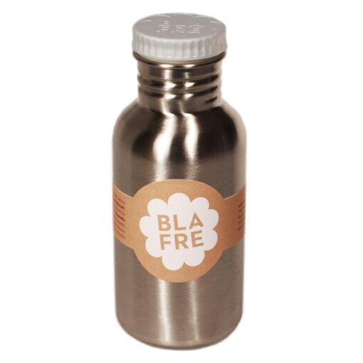 Steel bottle 500 ml Grey van Blafre, drinkfles RVS -wonderzolder.nl