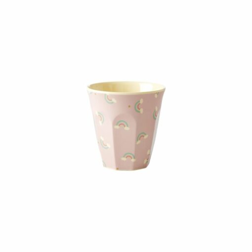 Melamine Cup Kleine Regenboog small, RICE, Rainbow, Roze bekers melamine -wonderzolder.nl