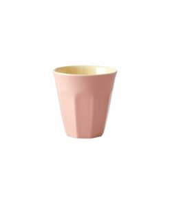 Melamine cup Roze met witte binnenkant RICE, regenboog bordje, wonderzolder.nl