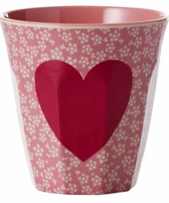 Melamine cup Heart Print, RICE, Hartjes -wonderzolder.nl