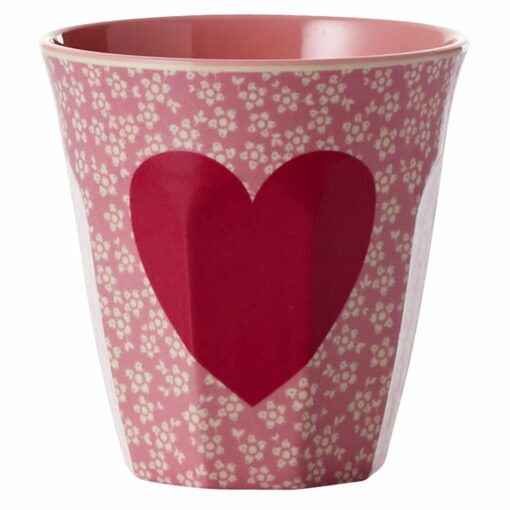 Melamine cup Heart Print, RICE, Hartjes -wonderzolder.nl