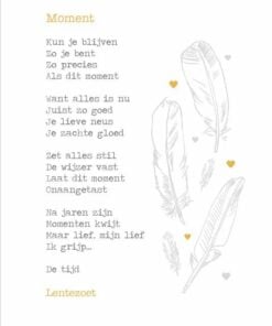 Moment, kaart, gedicht, lentezoet, wonderzolder.nl