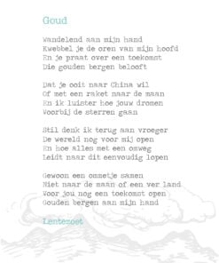 Goud, gedicht lentezoen, kinderen, ouderschap, wonderzolder.nl