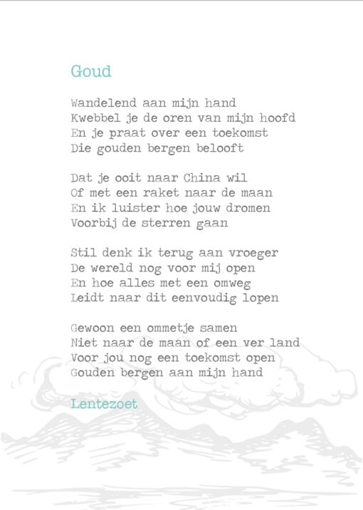 Goud, gedicht lentezoen, kinderen, ouderschap, wonderzolder.nl