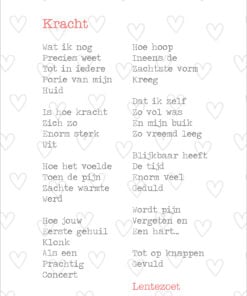 kracht gedicht, lentezoet, gedicht, kaart, wonderzolder.nl