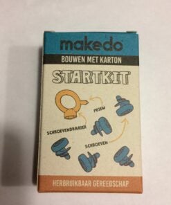 Makedo mini set, startkit, herbruikbaar gereedschap, klein cadeautje, wonderzolder.nl