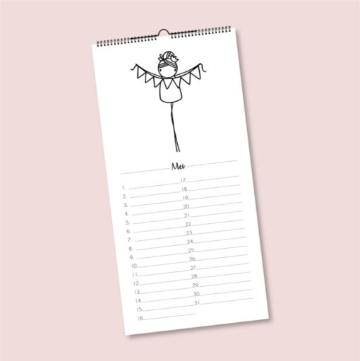 Verjaardagskalender, Irmadammekes, feest, feestkalender, wonderzolder.nl
