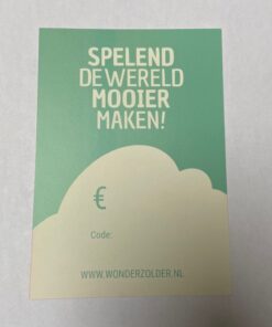 cadeaubon, persoonlijk cadeau, cadeau met code, wonderzolder.nl