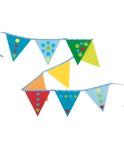 Vilten vlaggenlijn versieren, goki, feestje, knutselen, wonderzolder.nl
