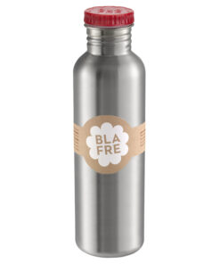 Steel bottle 750 ml red, Blafre, RVS fles, Wonderzolder.nl