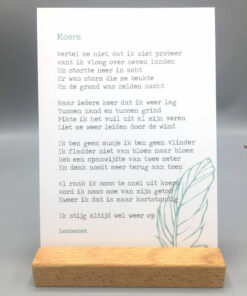 gedicht koers lentezoet, lentezoet gedichten, kaartje, wonderzolder.nl