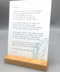 gedicht koers lentezoet, lentezoet gedichten, kaartje, wonderzolder.nl