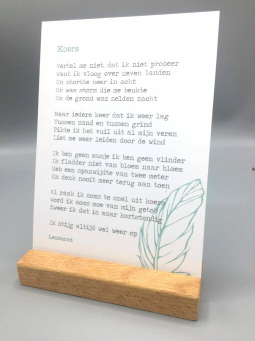 gedicht koers lentezoet, lentezoet gedichten, kaartje, wonderzolder.nl