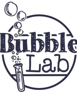 bubblelab logo, party set en standaard set, BubbleLab, meterslange zeepbellen, onderzoekend leren, avontuur, wonderzolder.nl