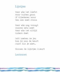 gedicht lijntjes, lentezoet, anders zijn, herkenbaar gedicht, wonderzonder.nl