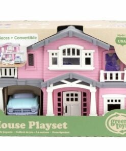 Poppenhuis roze Green Toys, poppenhuis om mee te nemen, Duurzaam, wonderzolder.nl