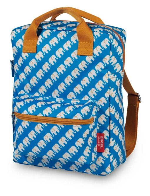 wonderzolder elephant blue rugtas engel punt