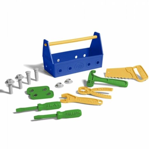 Toolbox blauw, Green Toys, gereedschapskist, green toys gereedschap, wonderzolder.nl