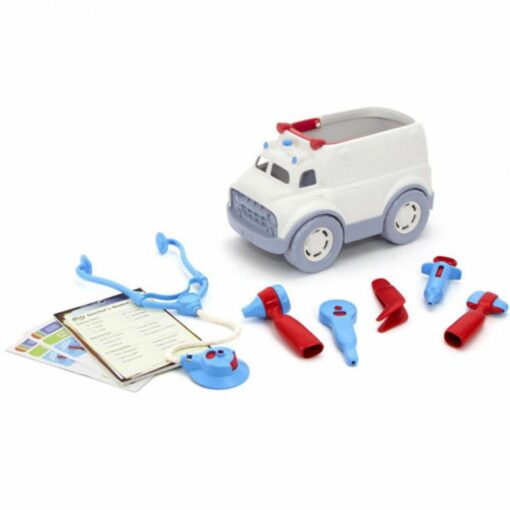 Ambulance met doktersset, Green Toys speelgoed, doktertje spelen, wonderzolder.nl