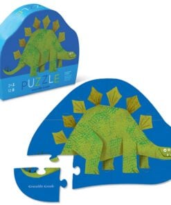 mini puzzel dinosaurus, crocodile creek, stegosaurus puzzel, eerste puzzel, wonderzolder.nl