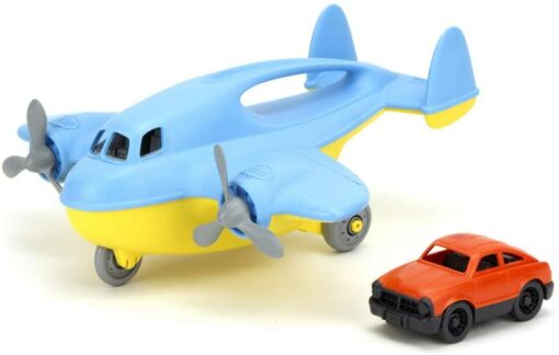 Vliegtuig met auto Green Toys, Green Toys speelgoed, Cargo blue airplane, Cargo blue, wonderzolder.nl