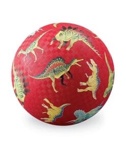 Bal groot dinosaurus rood, dino bal, dinosaurus, ball, crocodile Creek, natuur rubber bal, natuurrubber, wonderzolder.nl