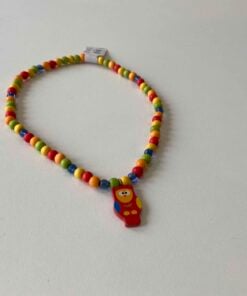 houten kralen ketting uiltjes, owl, multicolor uil, kinder ketting, bigjigs, wonderzolder.nl