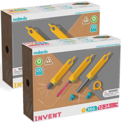 invent set makedo, schoolset makedo, bouwen met karton, wonderzolder.nl