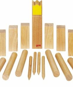 Kubb spel, vinnig spel, koningen, Goki, wonderzolder.nl