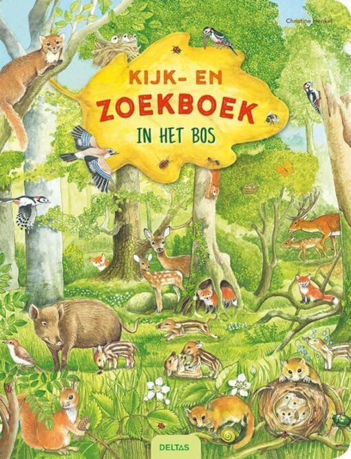 zoekboek in het bos, zoek en ontdek, uitgeverij Deltas, bos, wonderzolder.nl