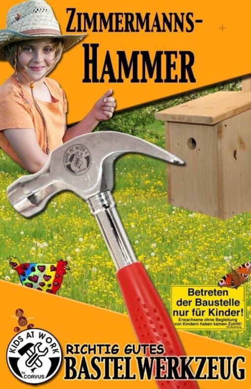 kleine klauwhamer, Kinder gereedschap, hamer, kids at work, wonderzolder.nl