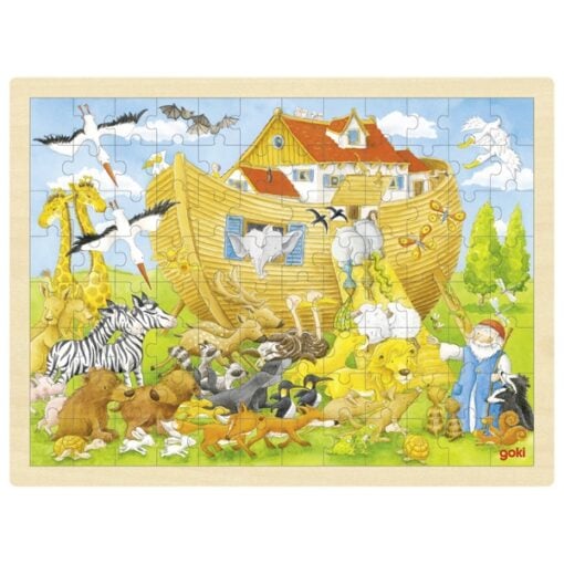 XXL puzzel ark van Noach, boot, dieren, Goki, Puzzelen, wonderzolder.nl