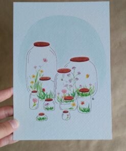 spring in a jar, lente, carmens tekentafel, feel-good, poster, wonderzolder.nl