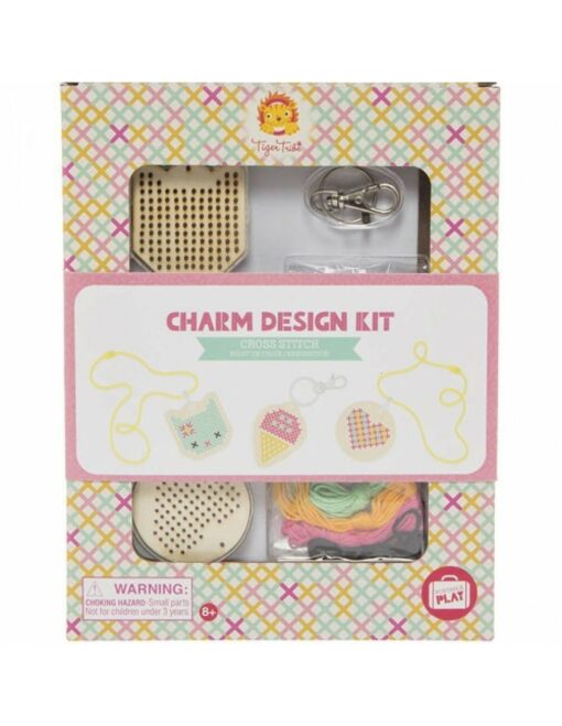 charm kit kruissteek, creatief, knutselen, sieraden maken, Tiger Tribe, wonderzolder.nl