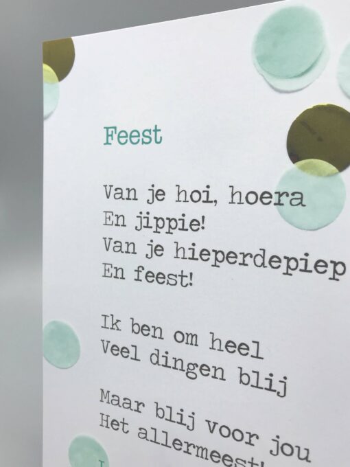 gedicht feest, lentezoet, verjaardag, feestjes, kaart, wonderzolder.nl