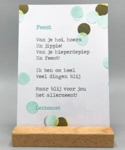 gedicht feest, lentezoet, verjaardag, feestjes, kaart, wonderzolder.nl