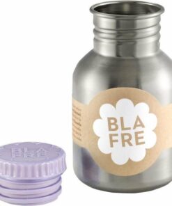 steel bottle 300 ml Lila, lavender, RVS fles, Blafre, Schoolbeker, wonderzolder.nl