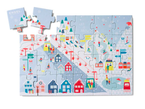 Advent puzzel wintersport, engelpunt, advent kalender, Kerst, wintersport, wonderzolder.nl