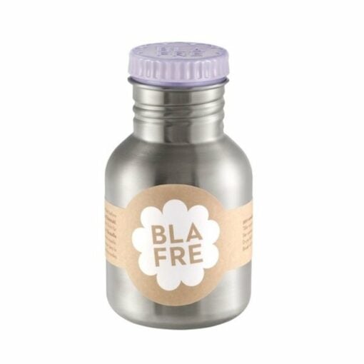 steel bottle 300 ml Lila, lavender, RVS fles, Blafre, Schoolbeker, wonderzolder.nl