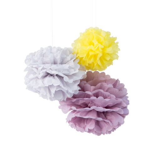Pom set Sunshine, small set, pompon, vloeipapier bollen, engel., wonderzolder.nl