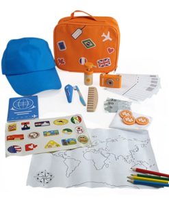 Vakantie koffertje, Bigjigs, Tidlo, Holiday kit, Vakantie set, doen alsof, rollenspel, wonderzolder.nl