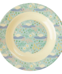 melamine plate swan rice de wonderzolder