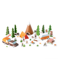 Camping, kamperen, creatief, zomer, pukaca, knutselen, papier, wonderzolder.nl