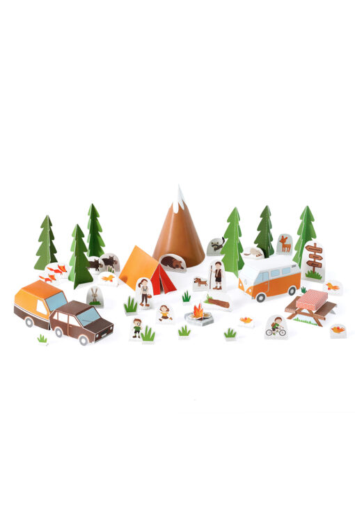 Camping, kamperen, creatief, zomer, pukaca, knutselen, papier, wonderzolder.nl