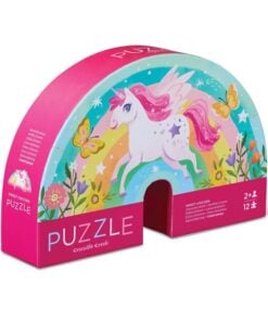 mini puzzle sweet unicorn, eenhoorn, regenboog, rainbow, crocodile creek, wonderzolder.nl