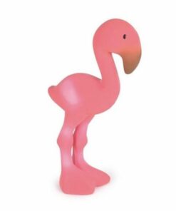 Flamingo Tikiri, bad speelgoed, bijt speeltje, natuurrubber, duurzaam, veilig babyspeelgoed, wonderzolder.nl
