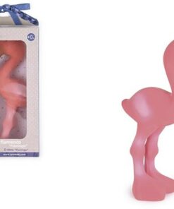 Flamingo Tikiri, bad speelgoed, bijt speeltje, natuurrubber, duurzaam, veilig babyspeelgoed, wonderzolder.nl