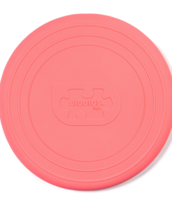 Silliconen frisbee Coral Pink, bigjigs, silicone, foldable, flying disc, wonderzolder.nl