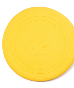 Silliconen frisbee Honey Yellow, bigjigs, silicone, foldable, flying disc, wonderzolder.nl