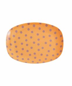 de wonderzolder rice plate lavender dots